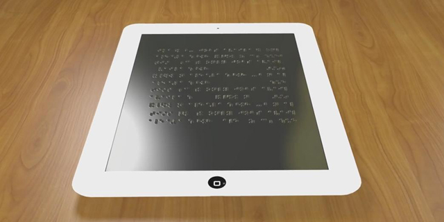 פופ-אפ טאבלט: מדענים פיתחו מסך שמתרגם תוכן לכתב ברייל 