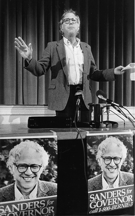 סנדרס מודיע על התמודדותו במירוץ למושלות ורמונט, 1986. "פוליטיקה היא עניין מאוד חשוב" , צילום: איי פי