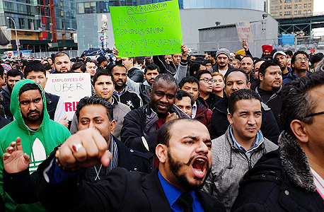 שביתה של נהגי אובר ב ניו יורק 2, צילום: איי אף פי
