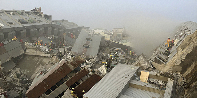 הריסות בטייוואן, בעקבות רעידת אדמה, צילום: רויטרס