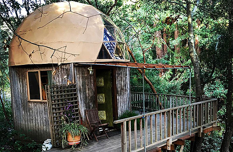 בקתה מאשרום דום Mushroom Dome Cabin אפטוס קליפורניה להשכרה Airbnb הכי מבוקש, באדיבות: Airbnb