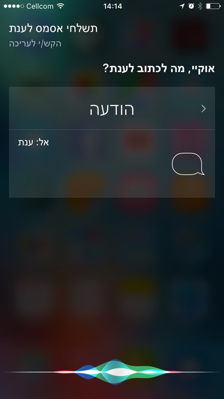 סירי עברית אפל אייפון 7, צילם: עומר כביר