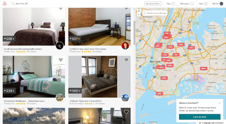דירה להשכרה ב-Airbnb. "התברר שהתמונות של חדרי שינה מזמיני כירבול מושכות הזמנות, והמידע הזה הוטמע באלגוריתם", צילום: צילום מסך