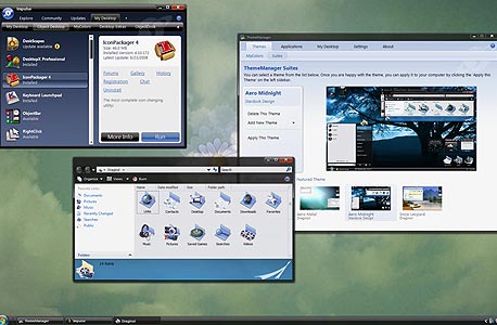 עיצוב מותאם אישית עם WindowsBlinds, חלק מחבילת ObjectDesktop, צילום מסך: draginol.com