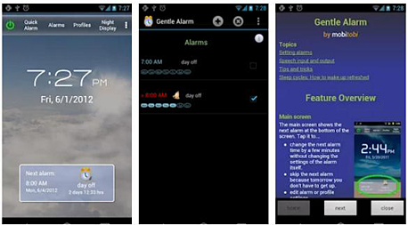 Gentle Alarm אפליקציה שעון מעורר, צילום: googleplay