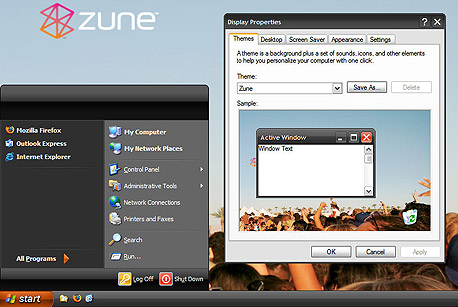ערכת העיצוב Zune תחת XP