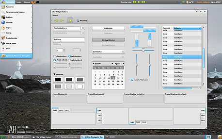 אובונטו עם ערכת העיצוב Glow מהאתר Gnome-Look. לא רק חום