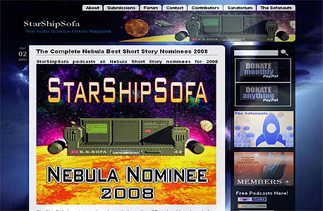 סיפורי מדע בדיוני ב-mp3, צילום מסך: StarshipSofa.com