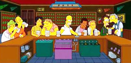 גם הומר מדגמן בהומאז' לדה-וינצ'י