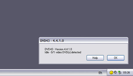 האייקון של DVD43 בשורת המשימות