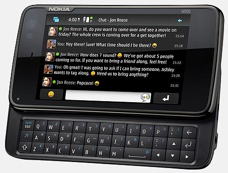 נוקיה N900. מקלדת פיסית מצוינת, אתר יצרן