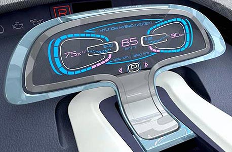 ספידומטרים עתידניים: מכונית קונספט שהציגה יונדאי בסוף ספטמבר מדגימה את היכולות של מסכי ה-OLED גם בזמן נסיעה