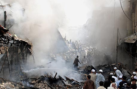 פיגוע בפקיסטן בחודש שעבר, צילום: רויטרס