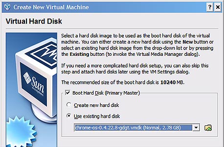 הקובץ שהורדתם הוא למעשה כונן קשיח מוכן לשימוש עבור מחשב וירטואלי, עם ChromeOS 