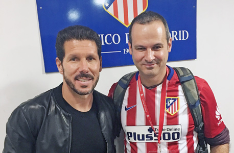 גל הבר, מייסד פלוס 500 עם דייגו סימאונה, מאמן אתלטיקו מדריד, צילום: יח"צ