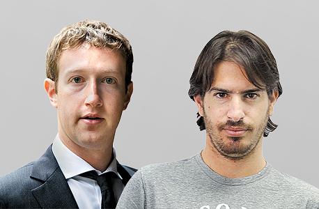 מימין: משה חוגג ומארק צוקרברג. "מאוכזבים עמוקות מהחלטת פייסבוק", צילום: אוראל כהן, אי פי איי