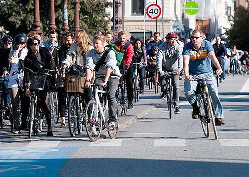קופנהגן. לא פחות מ-35% מתושבי העיר משתמשים באופניים באופן יום יומי