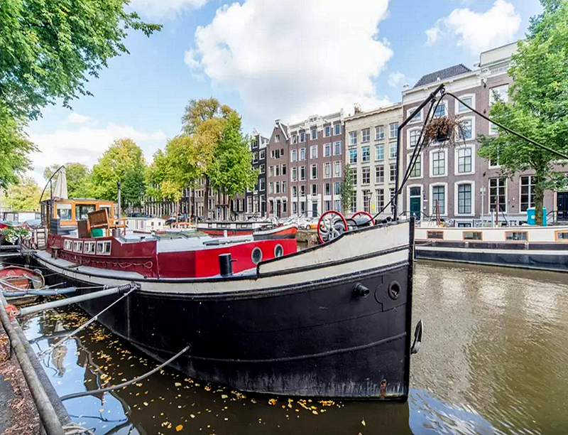 בית סירה באמסטרדם, הולנד, צילום: airbnb