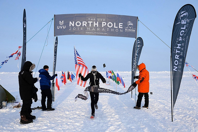 מרתון הקוטב הצפוני. ריצה במינוס 40 מעלות , צילום: איי פי