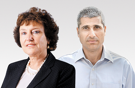 מימין: ראש אגף התקציבים אמיר לוי ונגידת בנק ישראל קרנית פלוג, צילום: עמית שעל, אבי רוקח