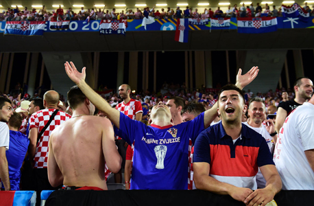אוהדי נבחרת קרואטיה ביורו 2016, צילום: איי אף פי