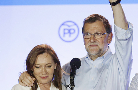ראש ממשלת ספרד מריאנו ראחוי ורעייתו אלווירה