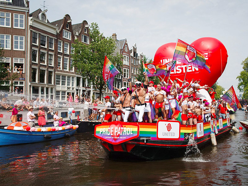 מצעד הגאווה באמסטרדם, הולנד, צילום: גטי אימג