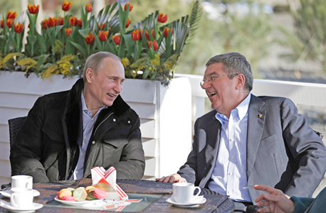 תומאס באך וועד האולימפי הבינלאומי ולדימיר פוטין נשיא רוסיה, צילום: איי פי