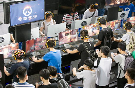 תערוכת משחקים בסין, צילום: אי פי איי