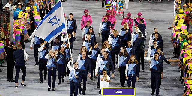 המשלחת הישראלית בטקס פתיחת האולימפיאדה בריו, צילום: רויטרס