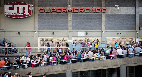 תור לסופרמרקט בוונצואלה