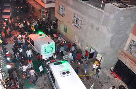 זירת הפיגוע בגזנטיפ, אמש זירת הפיגוע בגזנטיפ, אמש