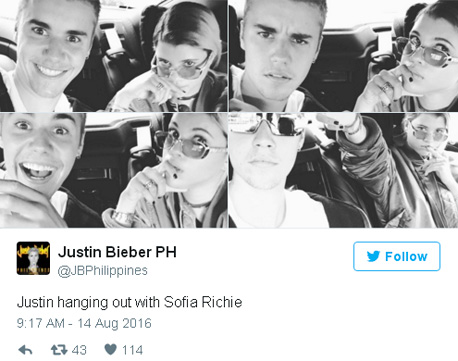 מתוך עמוד האינסטגרם של ביבר, לפני סגירתו