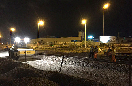 העבודות על השבת מסילת הרכבת בקו חיפה-תל אביב, אמש