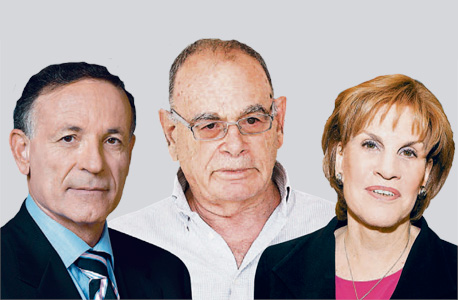 מימין: גליה מאור, איתן רף וצבי איצקוביץ' הבכירים שנחקרים 