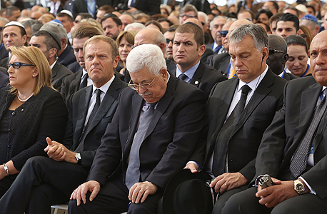 יושב ראש הרשות הפלסטינית אבו מאזן ב לוויה הלוויה של שמעון פרס, צילום: גיל יוחנן