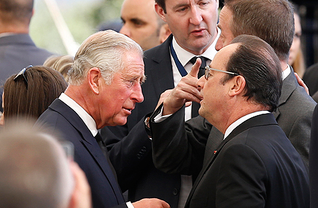 נשיא צרפת הולנד עם הנסיך צ'ארלס
