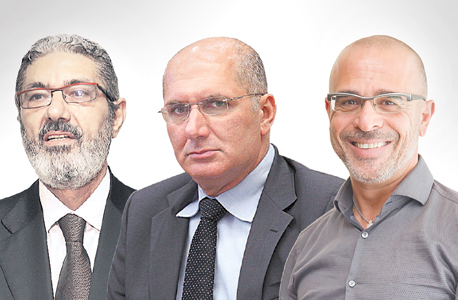 מימין: מנכ"ל חברת פרטנר איציק בנבנישתי, יו"ר מיזם הסיבים דורון כהן ובעלי אקספון חזי בצלאל