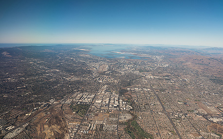 An aerial view of Silicon Valley. Photo: Shutterstock