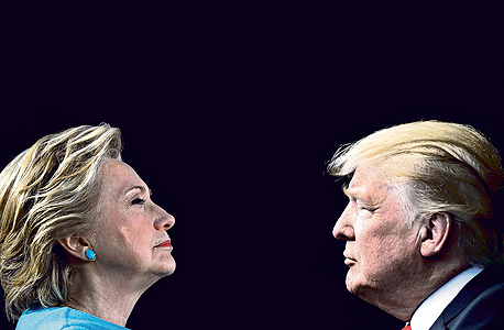 טראמפ וקלינטון במהלך מסע הבחירות של נובמבר 2016, צילומים: רויטרס, אי.אף.פי