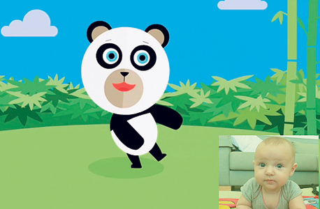 פנאי אפליקציה  My Baby Gym מזהה את פני התינוק ומתאימה את האנימציה 2 