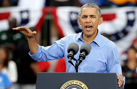 נשיא ארה"ב ברק אובמה בעצרת בחירות בפלורידה. 200 אלף להרצאה בתור התחלה