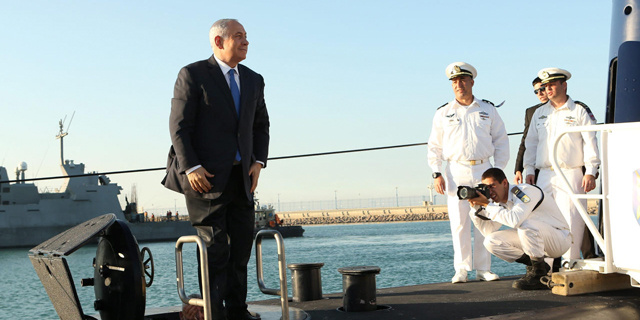 ראש הממשלה בנימין נתניהו בטקס קבלת הצוללת אח"י רהב, צילום: אלעד גרשגורן