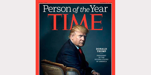 איש השנה של המגזין טיים: דונלד טראמפ 
