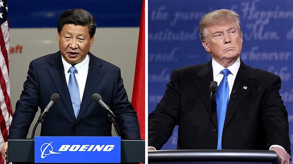 נשיא ארה"ב דונלד טראמפ ונשיא סין שי ג