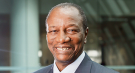 Guinean President Alpha Condé. Photo: Bloomberg