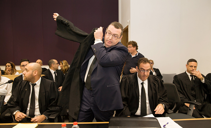 עורך הדין איתן ארז באולם הפירוקים בבית המשפט הכלכלי, צילום: אוראל כהן