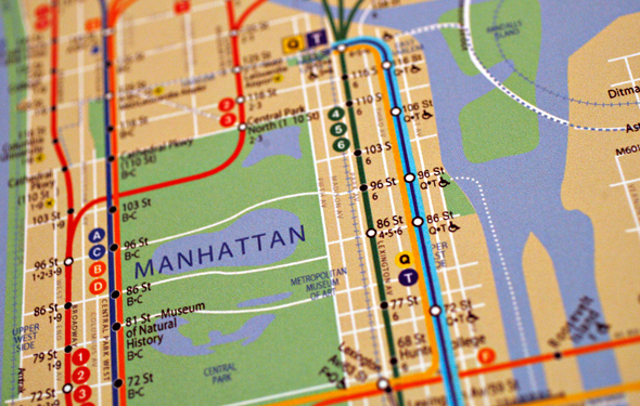 מפת קו הרכבת התחתית החדש בניו יורק