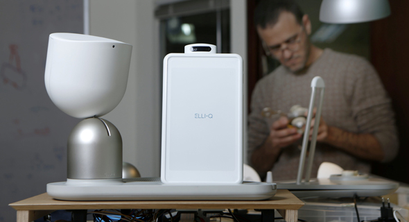 ElliQ robot by Intution Robotics. Photo: Amit Sha