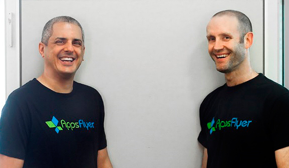  AppsFlyer Co-Founders Oren Kaniel, left, and Reshef Mann, right. Photo: Guy Gilad
